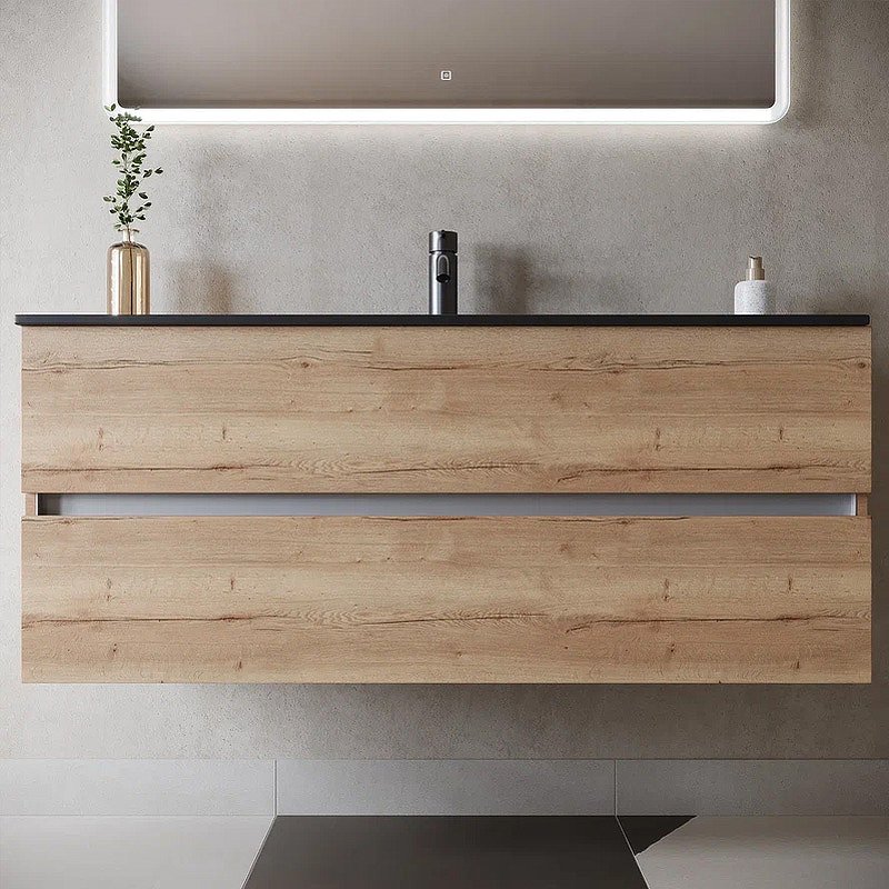 Тумба подвесная SANCOS Urban 1190х450х550, c двумя ящиками оснащенными доводчиками, дуб галифакс натуральный , арт. UR120-1EG Тумба подвесная SANCOS Urban 1190х450х550, c двумя ящиками оснащенными доводчиками, дуб галифакс натуральный , арт. UR120-1EG