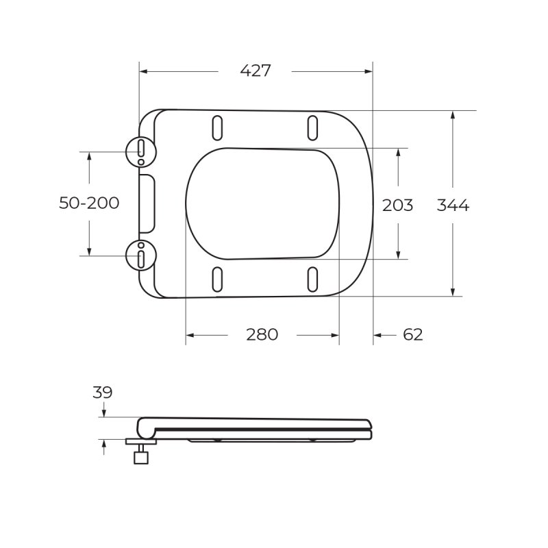 Сиденье дюропласт, soft close, металлическое крепление, BB3103/3106SC Сиденье дюропласт, soft close, металлическое крепление, BB3103/3106SC
