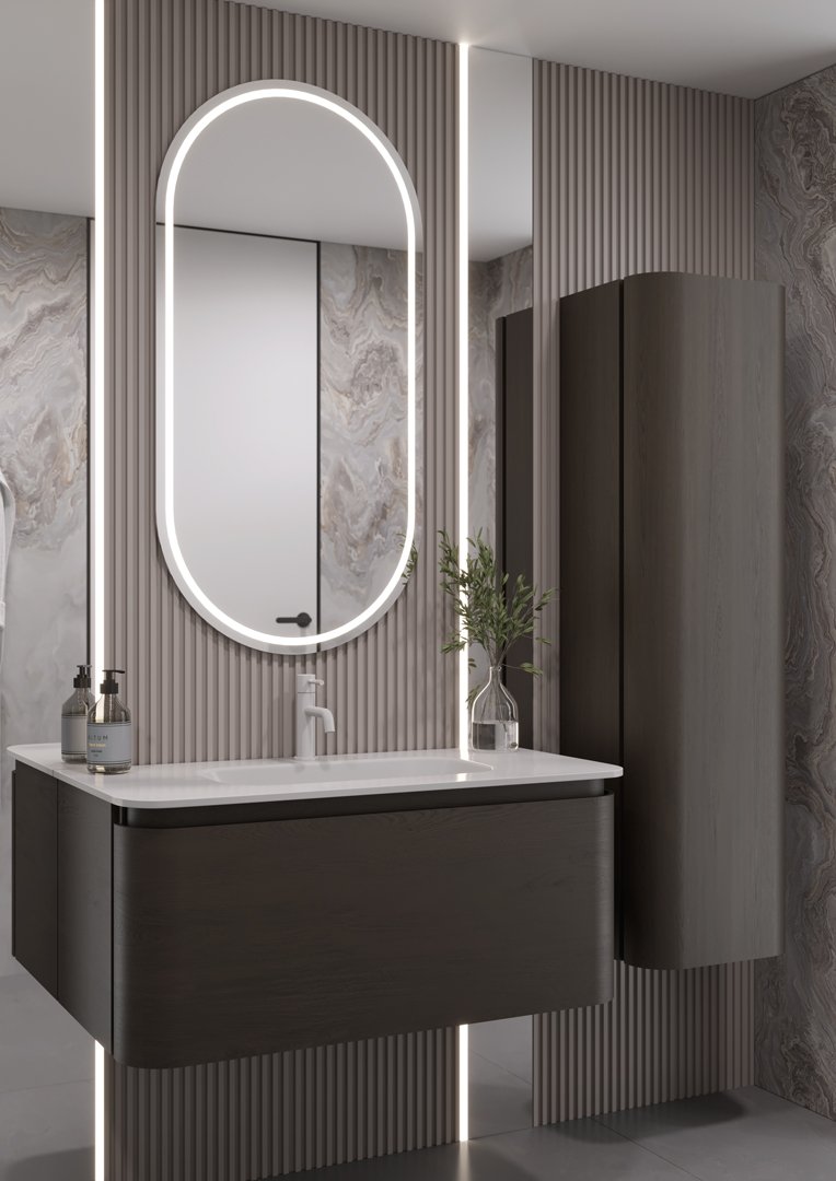 OVALE 1 полка 100CM ШПОН тумба + раковина OV0110100-100 Boheme OVALE 1 полка 100CM ШПОН тумба + раковина OV0110100-100 Boheme