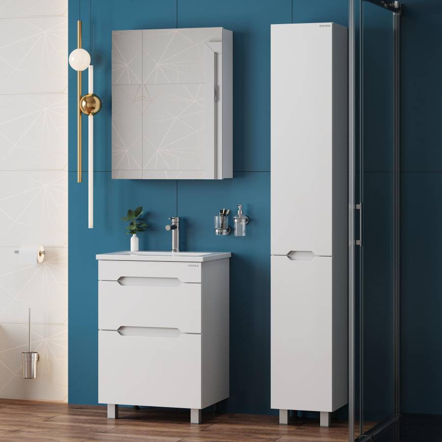 Пенал Onika Айленд 30 напольный, белый Пенал Onika Айленд 30 напольный, белый