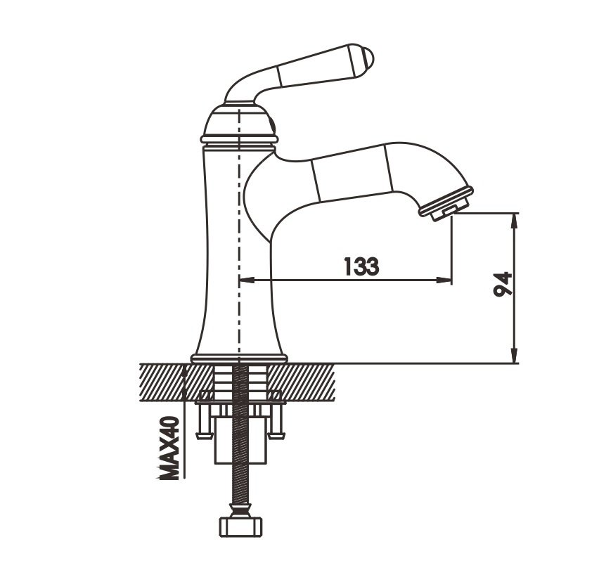 Смеситель для раковины латунь R0201H Смеситель для раковины латунь R0201H