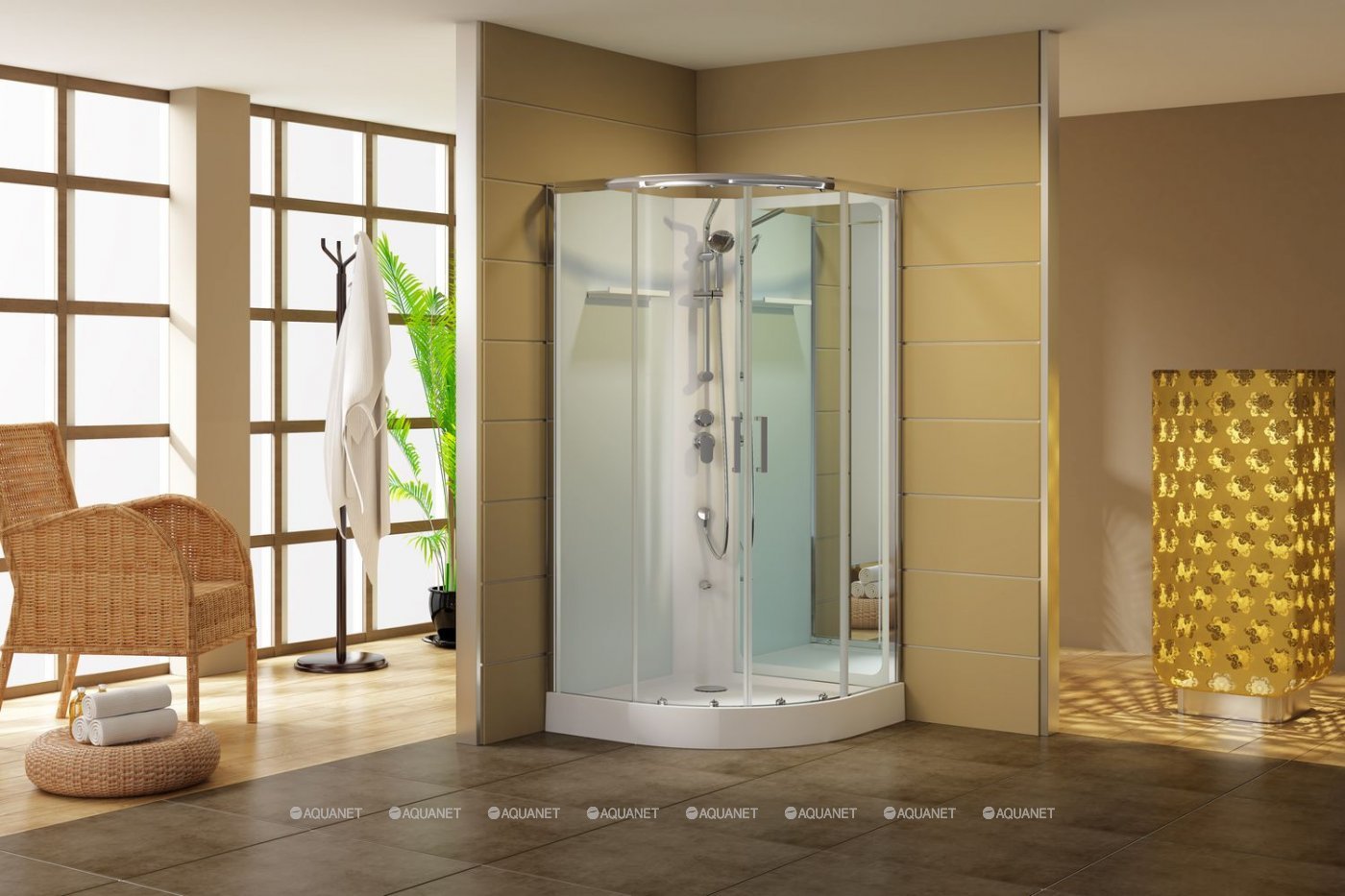 Душевая кабина Aquanet Passion R 2.0 90x90, прозрачное стекло Душевая кабина Aquanet Passion R 2.0 90x90, прозрачное стекло