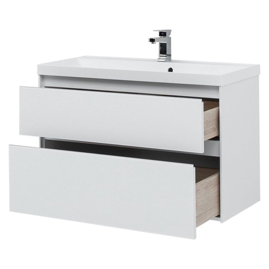 Мебель для ванной Aquanet Гласс 100 белый Мебель для ванной Aquanet Гласс 100 белый