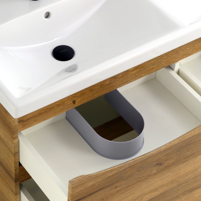 Тумба с раковиной на две чаши четырьмя ящиками подвесная BelBagno MARINO-CER 120 Rovere Nature Grigio, раковина белая Тумба с раковиной на две чаши четырьмя ящиками подвесная BelBagno MARINO-CER 120 Rovere Nature Grigio, раковина белая