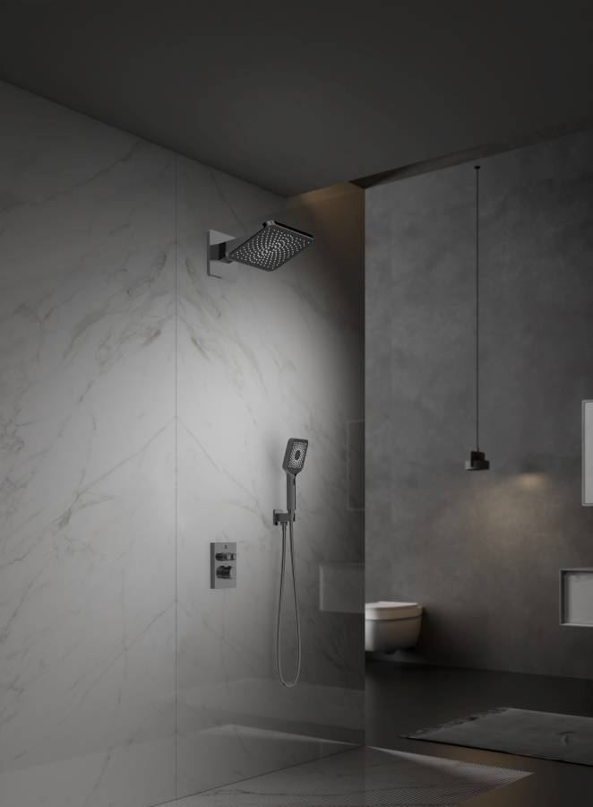 Душевой комплект Inspire VSFW-3I21MT4GM встраиваемый, термостат, двухрежимный, вороненая сталь Душевой комплект Inspire VSFW-3I21MT4GM встраиваемый, термостат, двухрежимный, вороненая сталь