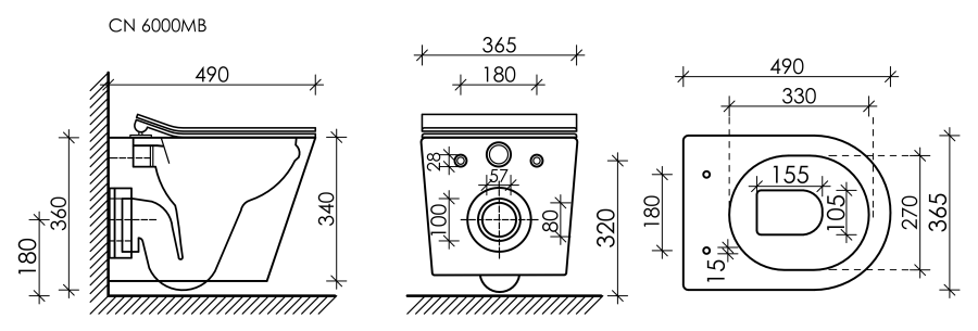 Подвесной унитаз Balearica Rimless (цвет Черный Матовый) Подвесной унитаз Balearica Rimless (цвет Черный Матовый)