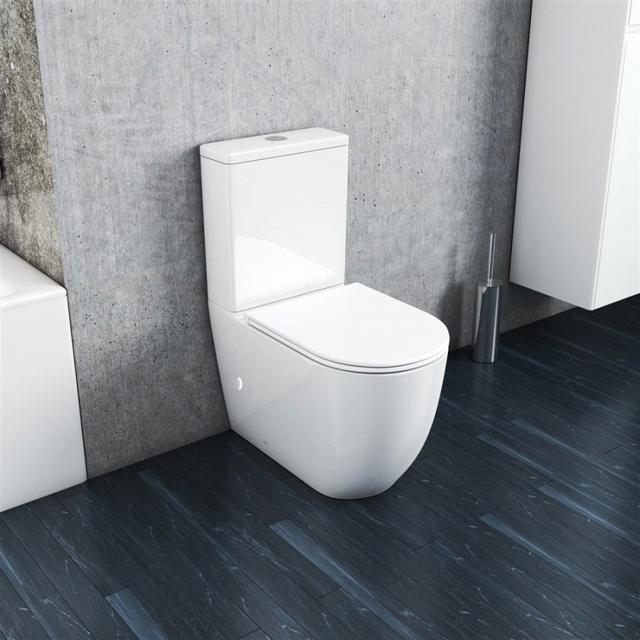 Чаша напольного унитаза безободковая Creto Logan L5 1005-001-L6CW с крышкой-сиденьем микролифт, белая Чаша напольного унитаза безободковая Creto Logan L5 1005-001-L6CW с крышкой-сиденьем микролифт, белая