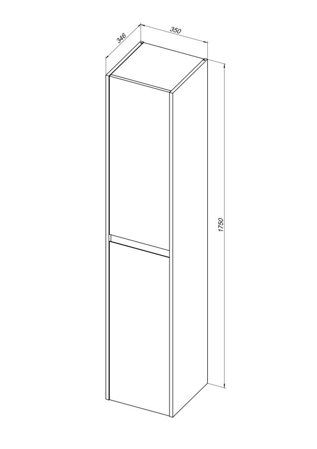 Шкаф-пенал для ванной Aquanet Nova Lite 35 дуб рошелье Шкаф-пенал для ванной Aquanet Nova Lite 35 дуб рошелье