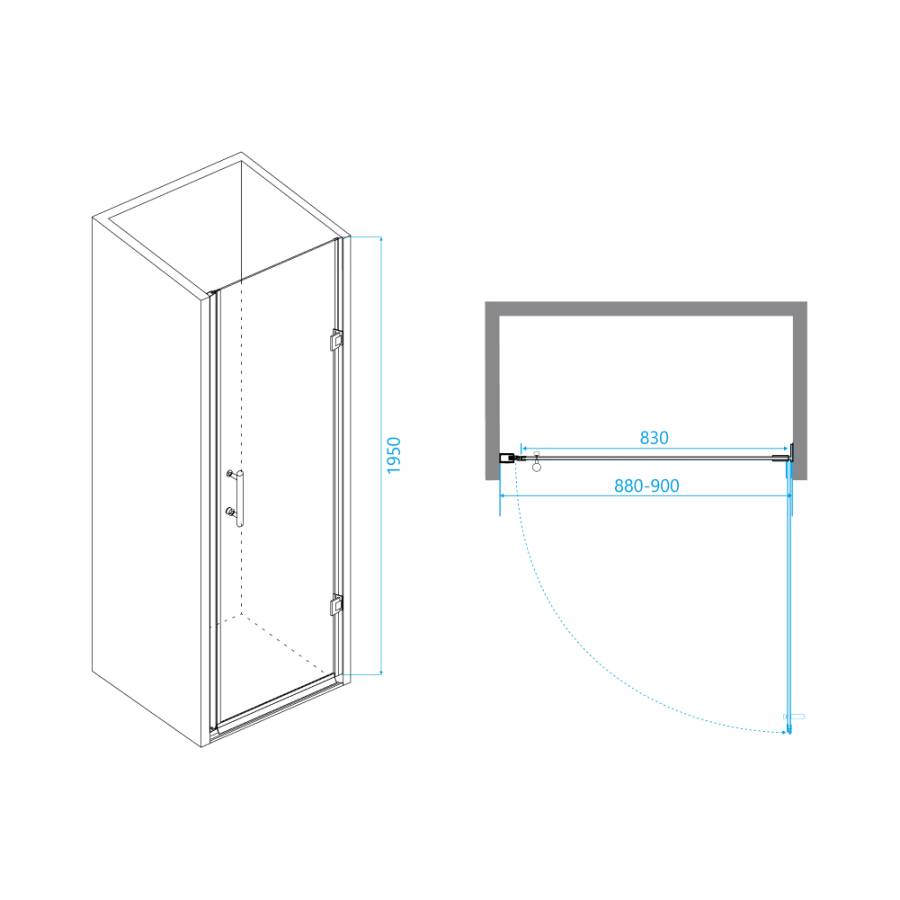 Душевая дверь RGW PA-06B, RGW 41080609-54 Душевая дверь RGW PA-06B, RGW 41080609-54