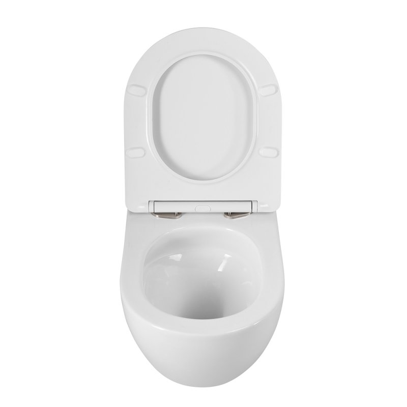 AMANDA-TOR Унитаз подвесной безободковый  со смывом "Торнадо", с сиденьем дюропласт soft close, BB051CH-TOR-FC/SC AMANDA-TOR Унитаз подвесной безободковый  со смывом "Торнадо", с сиденьем дюропласт soft close, BB051CH-TOR-FC/SC