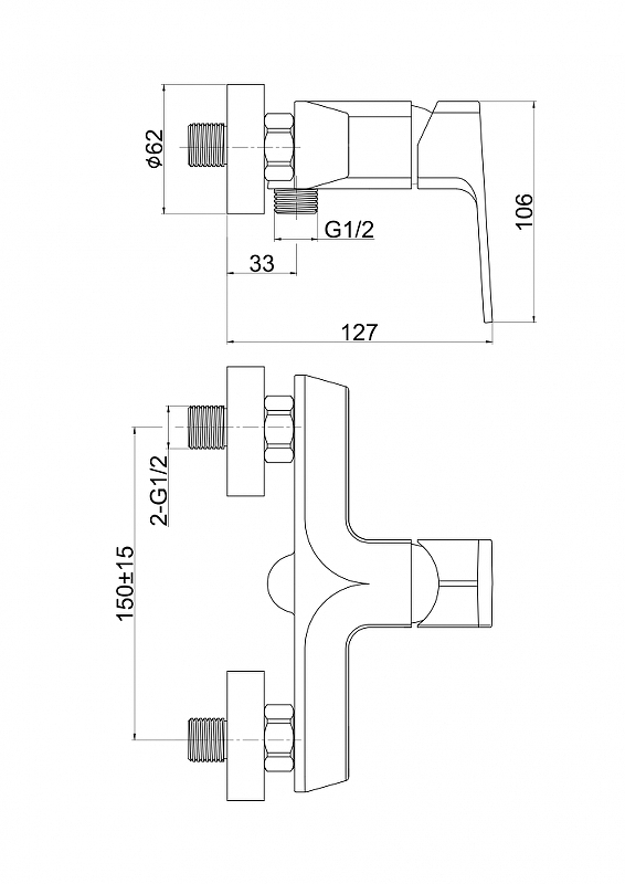 Смеситель для душа WISLA однорычажный Смеситель для душа WISLA однорычажный