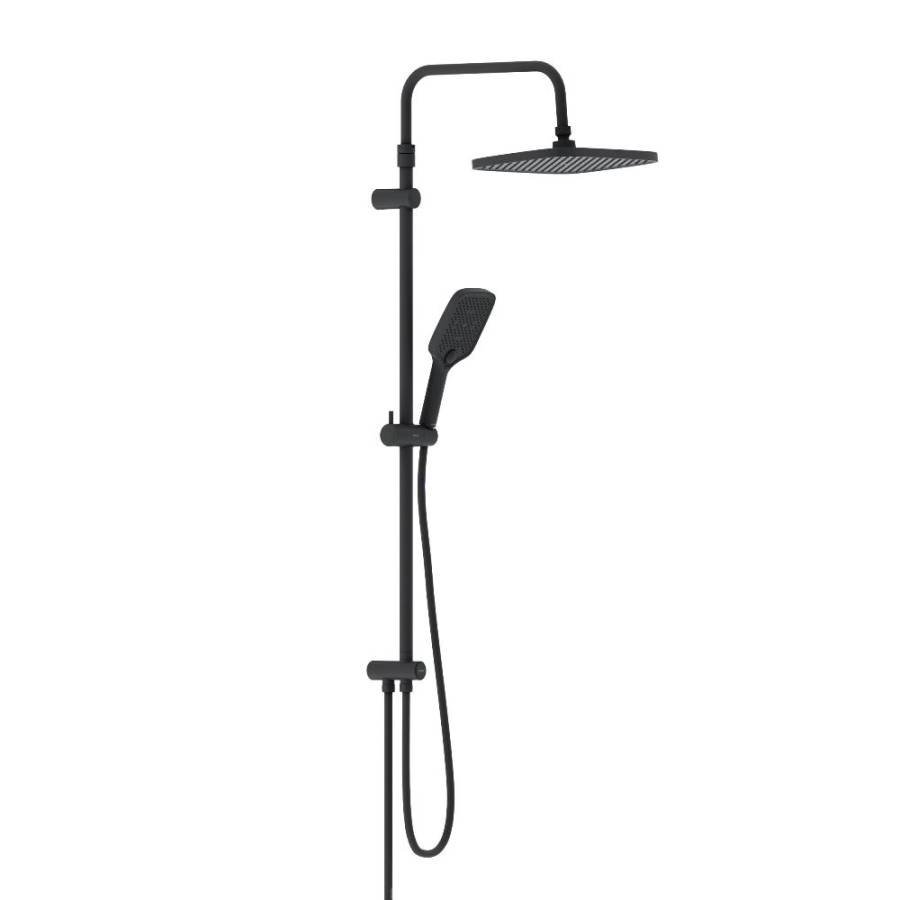 953000300 Gala душ.система: верх.душ 300*210 мм, ручн.душ 3 ф-ции 110*260 мм, штанга 1050-1450, черная 953000300 Gala душ.система: верх.душ 300*210 мм, ручн.душ 3 ф-ции 110*260 мм, штанга 1050-1450, черная