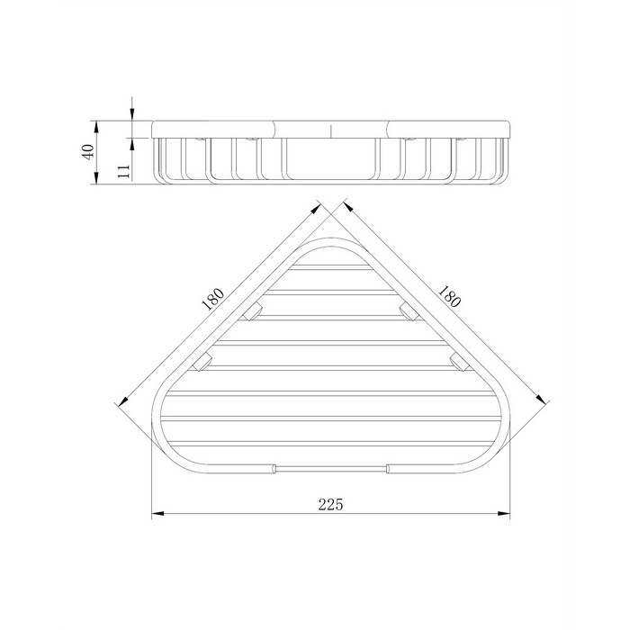 Полка-корзинка для душа угловая OMNIRES 18х18 см UN3601CR (хром) Полка-корзинка для душа угловая OMNIRES 18х18 см UN3601CR (хром)