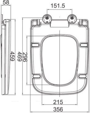 Сиденье дюропласт, soft close, металлическое крепление BB2112SC Сиденье дюропласт, soft close, металлическое крепление BB2112SC