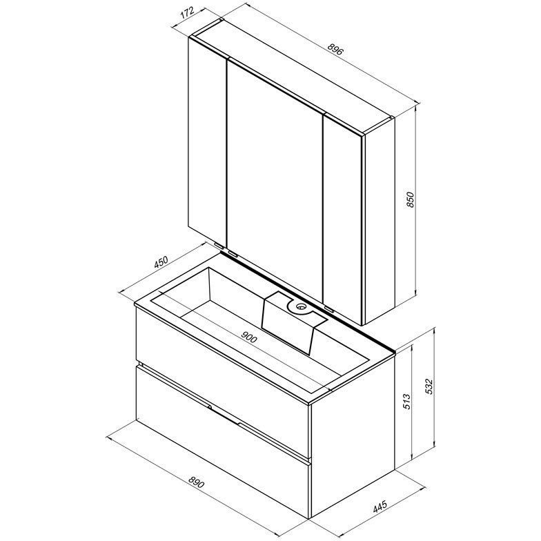 Мебель для ванной Aquanet Алвита 90 белый Мебель для ванной Aquanet Алвита 90 белый