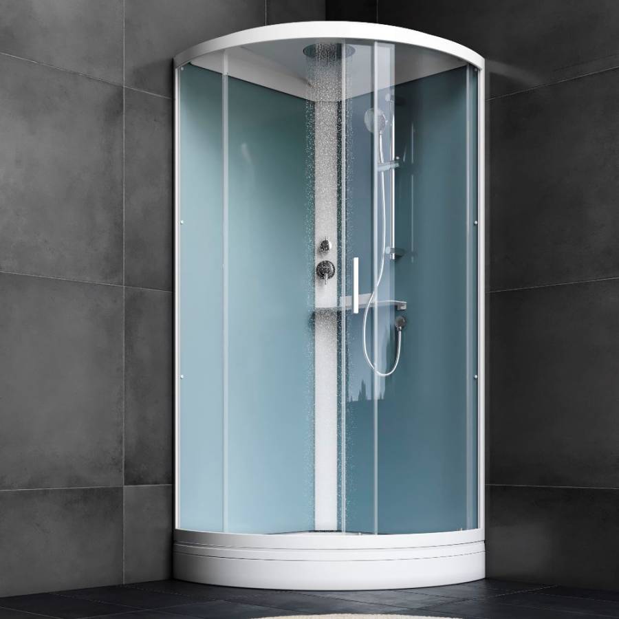 W88C-401-090WT X-Joy кабина душевая  90x90, 1/4 круга,  профиль белый, стекло прозрачное W88C-401-090WT X-Joy кабина душевая  90x90, 1/4 круга,  профиль белый, стекло прозрачное