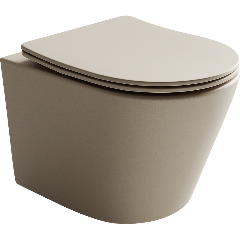 Подвесной унитаз Balearica Rimless (цвет Капучино Матовый) Подвесной унитаз Balearica Rimless (цвет Капучино Матовый)