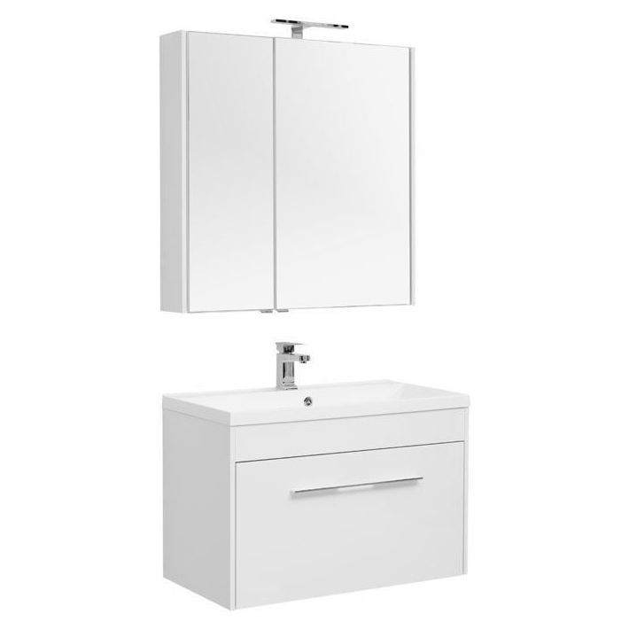 Мебель для ванной Aquanet Августа 90 белый (ручка хром) Мебель для ванной Aquanet Августа 90 белый (ручка хром)