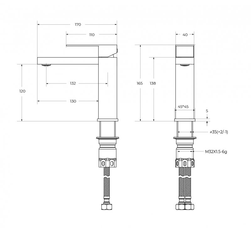 SLIDER-LS-01-W0 Смеситель для раковины однорычажный без донного клапана, хром SLIDER-LS-01-W0 Смеситель для раковины однорычажный без донного клапана, хром
