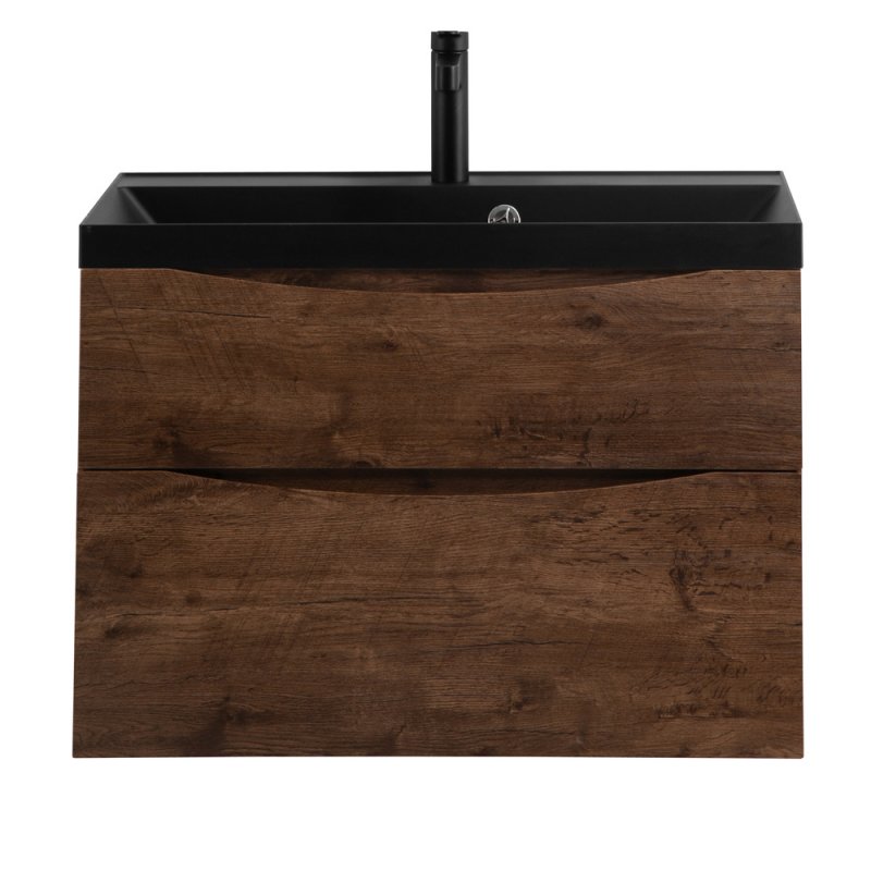 Тумба с раковиной подвесная BelBagno MARINO-H60 80 Rovere Moro, раковина белая Тумба с раковиной подвесная BelBagno MARINO-H60 80 Rovere Moro, раковина белая