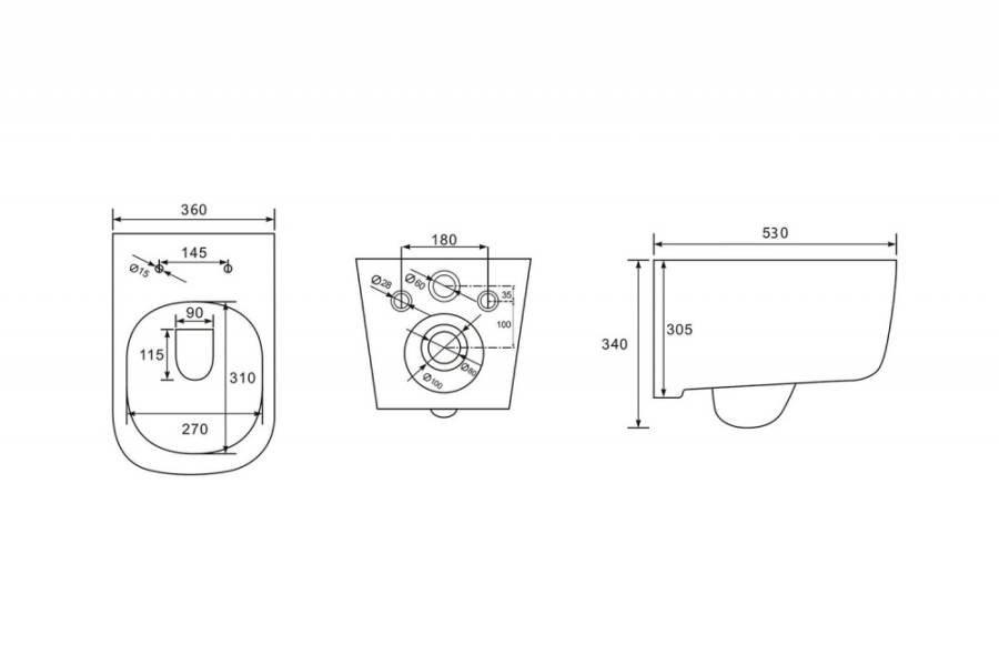 Подвесной унитаз Abber Bequem AC1104 с микролифтом Подвесной унитаз Abber Bequem AC1104 с микролифтом