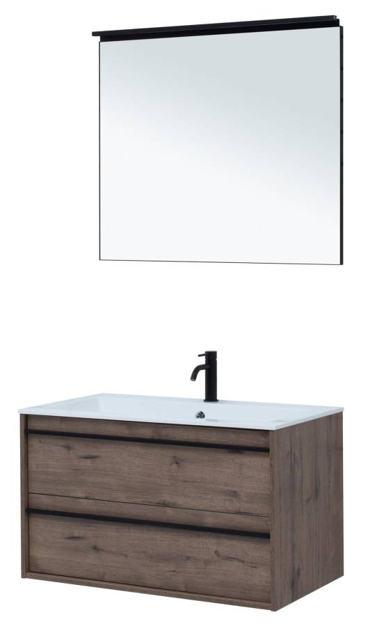 Мебель для ванной Aquanet Lino 90 Дуб Веллингтон Мебель для ванной Aquanet Lino 90 Дуб Веллингтон