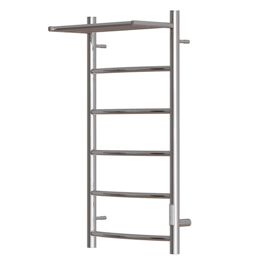 Полотенцесушитель электрический Point Афина PN04848P П5 400x800 с полкой, диммер справа, хром Полотенцесушитель электрический Point Афина PN04848P П5 400x800 с полкой, диммер справа, хром