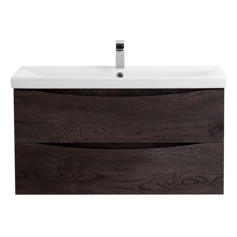 Тумба с раковиной подвесная BelBagno MARINO-CER 90 Rovere Nature Grigio, раковина белая Тумба с раковиной подвесная BelBagno MARINO-CER 90 Rovere Nature Grigio, раковина белая