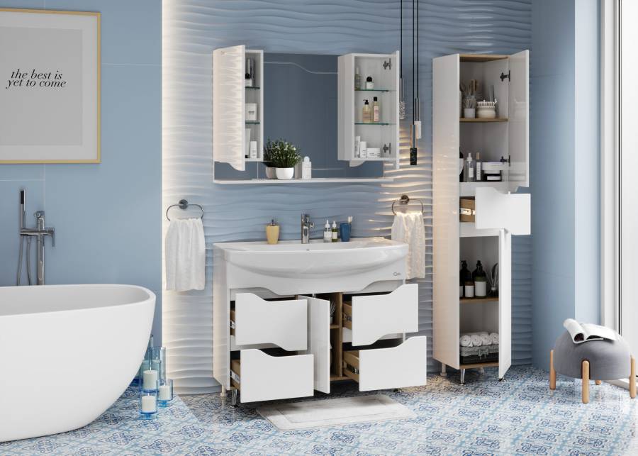 Пенал Onika Веронэлла 35 напольный, белый, универсальный Пенал Onika Веронэлла 35 напольный, белый, универсальный