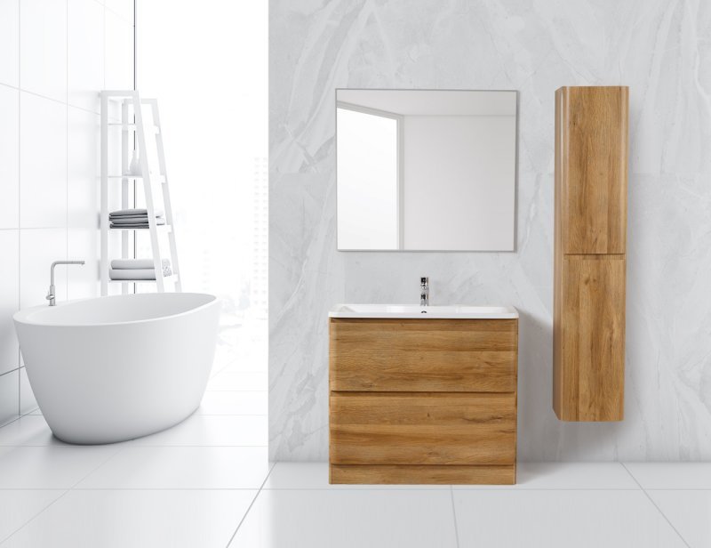 Тумба с раковиной напольная BelBagno ALBANO 100 Pino Scania, раковина белая Тумба с раковиной напольная BelBagno ALBANO 100 Pino Scania, раковина белая