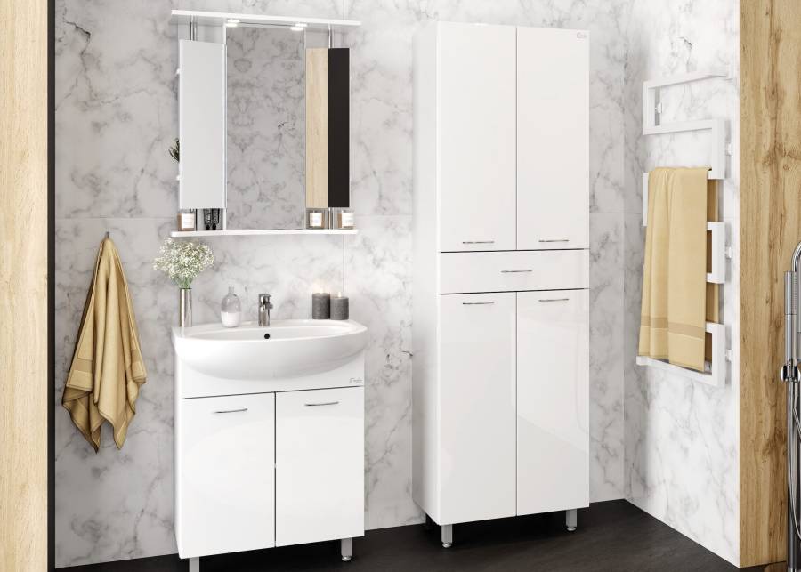 Пенал Onika Модерн 60 напольный, белый Пенал Onika Модерн 60 напольный, белый