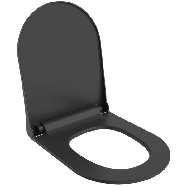 Сиденье с крышкой (soft close, slim) Taormina/Jet Flush,дюропласт, черный матовый, арт .A0333-004, шт Сиденье с крышкой (soft close, slim) Taormina/Jet Flush,дюропласт, черный матовый, арт .A0333-004, шт