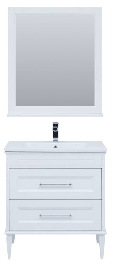 Мебель для ванной Aquanet Бостон М 80 белый( лит. мрамор) Мебель для ванной Aquanet Бостон М 80 белый( лит. мрамор)