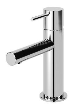 LEAF-LSM1-L-01-W0 Смеситель для раковины однорычажный, без донного клапана, исполнение Хром