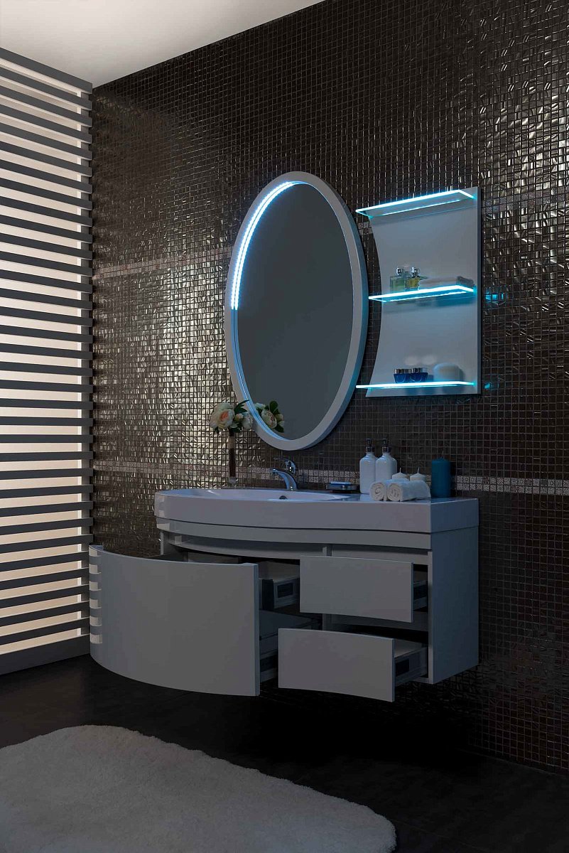 Мебель для ванной Aquanet Опера 115 L белый (2 дверцы 2 ящика) Мебель для ванной Aquanet Опера 115 L белый (2 дверцы 2 ящика)