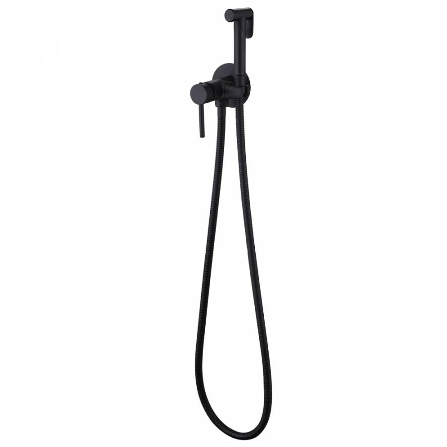 Смеситель ABBER Wasser Kreis AF8125B с гигиеническим душем, черный матовый Смеситель ABBER Wasser Kreis AF8125B с гигиеническим душем, черный матовый