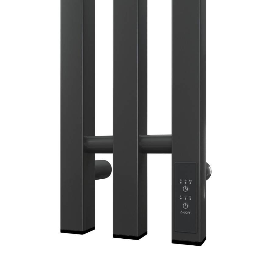 Полотенцесушитель электрический Point Гермес PN13822GB П3 120x1200 диммер справа, графит блеск Полотенцесушитель электрический Point Гермес PN13822GB П3 120x1200 диммер справа, графит блеск