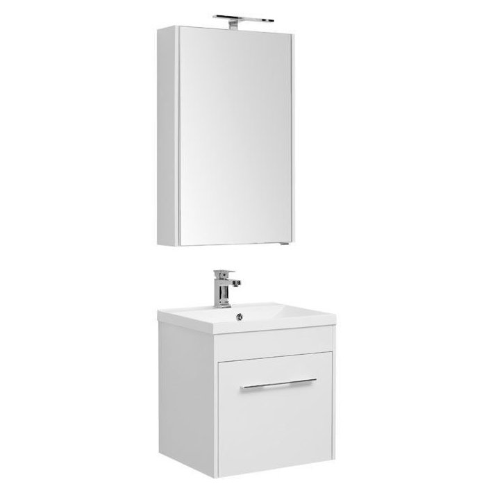 Мебель для ванной Aquanet Августа 58 белый (ручка хром) Мебель для ванной Aquanet Августа 58 белый (ручка хром)