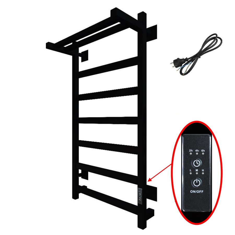 Полотенцесушитель Пэк сп 20 кв П 80х50 черный ВГП Полотенцесушитель Пэк сп 20 кв П 80х50 черный ВГП