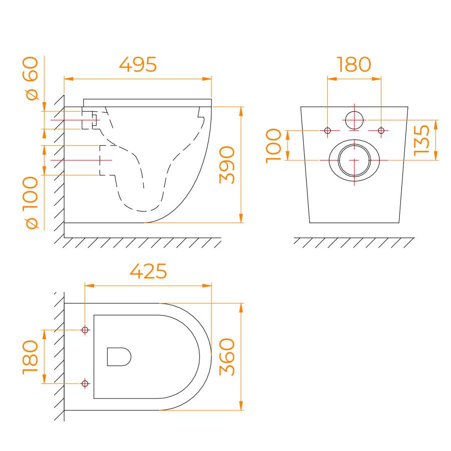Унитаз подвесной RGW SW-44 Унитаз подвесной RGW SW-44
