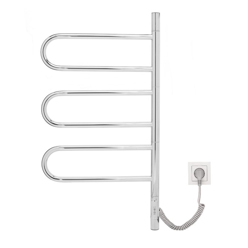 Полотенцесушитель электрический Vincea VTD-1R2CE 44х80, хром, таймер Полотенцесушитель электрический Vincea VTD-1R2CE 44х80, хром, таймер