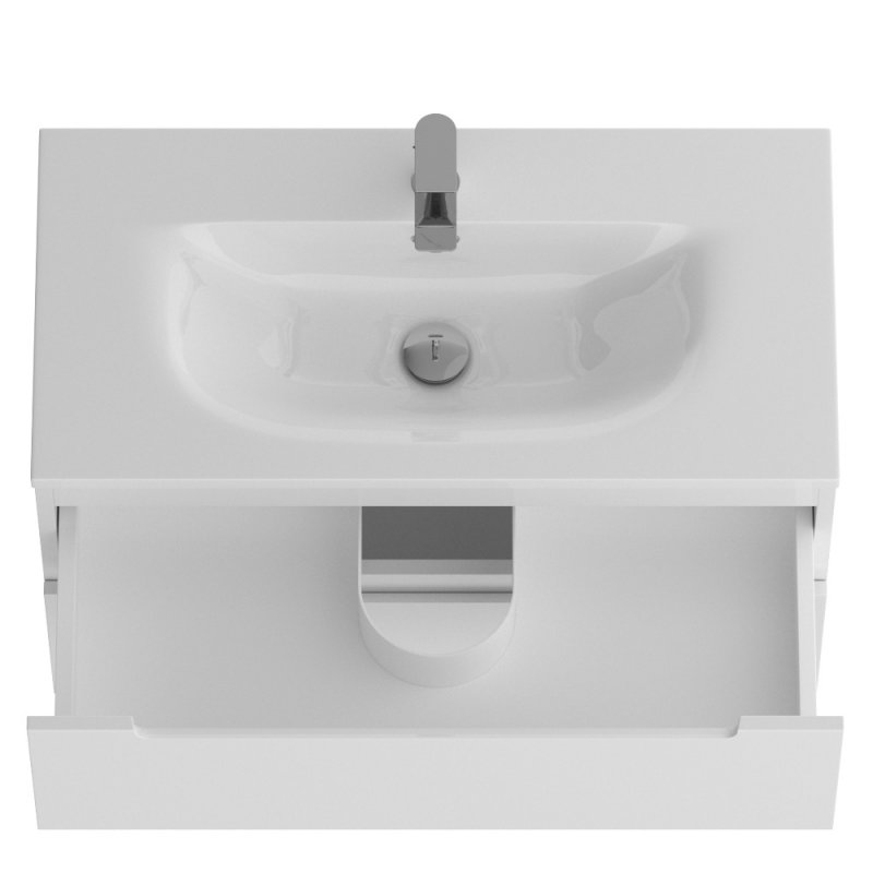 Тумба с раковиной подвесная BelBagno ETNA39-80 Bianco Lucido, раковина белая Тумба с раковиной подвесная BelBagno ETNA39-80 Bianco Lucido, раковина белая