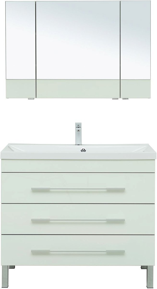 Комплект мебели для ванной Aquanet Верона 100 белый (напольный 3 ящика) Комплект мебели для ванной Aquanet Верона 100 белый (напольный 3 ящика)
