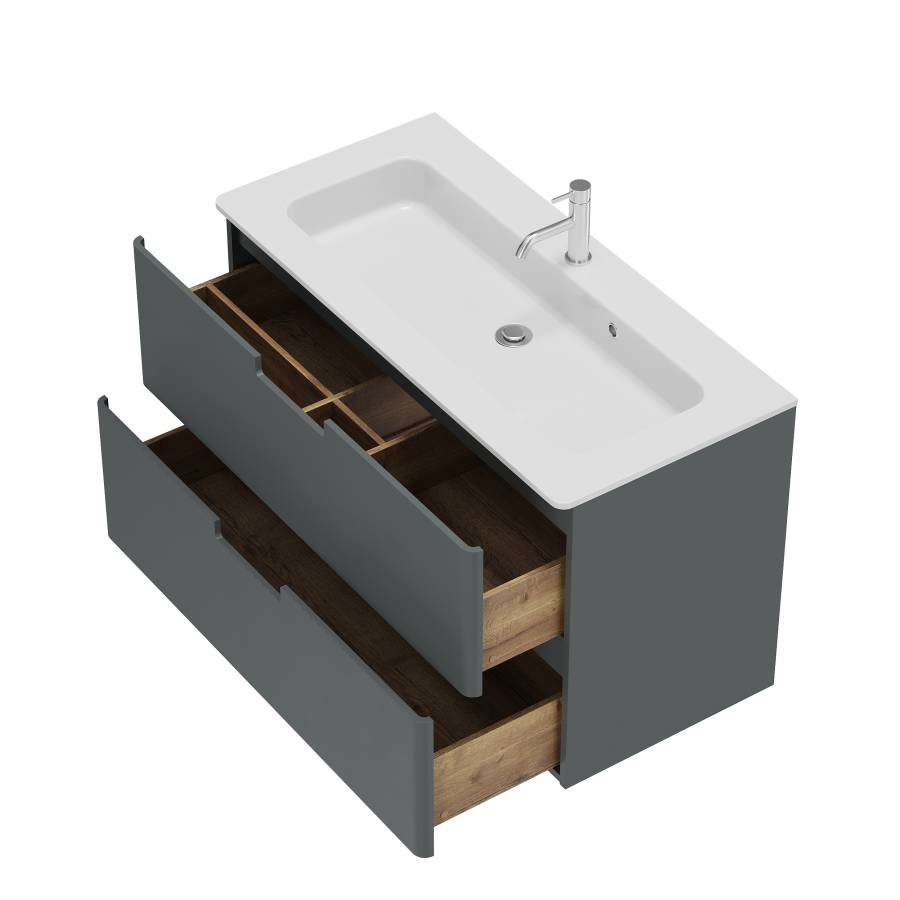 Тумба с раковиной Creto Bravo Gray 100 см Тумба с раковиной Creto Bravo Gray 100 см