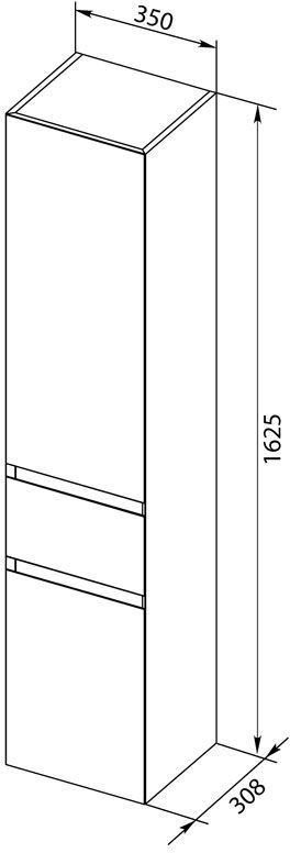Шкаф-пенал для ванной Aquanet Йорк 35 белый Шкаф-пенал для ванной Aquanet Йорк 35 белый