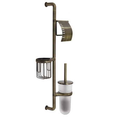 Комбинированная настенная стойка, 27,6х69,3х9,5 см, цвет бронза, K-1458