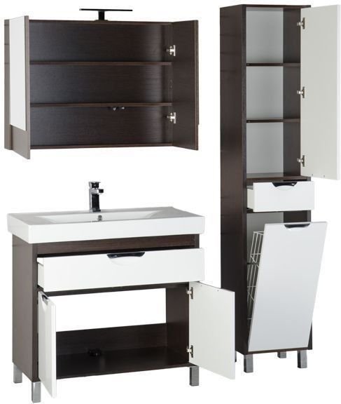 Мебель для ванной Aquanet Гретта 90 венге (камерино) Мебель для ванной Aquanet Гретта 90 венге (камерино)