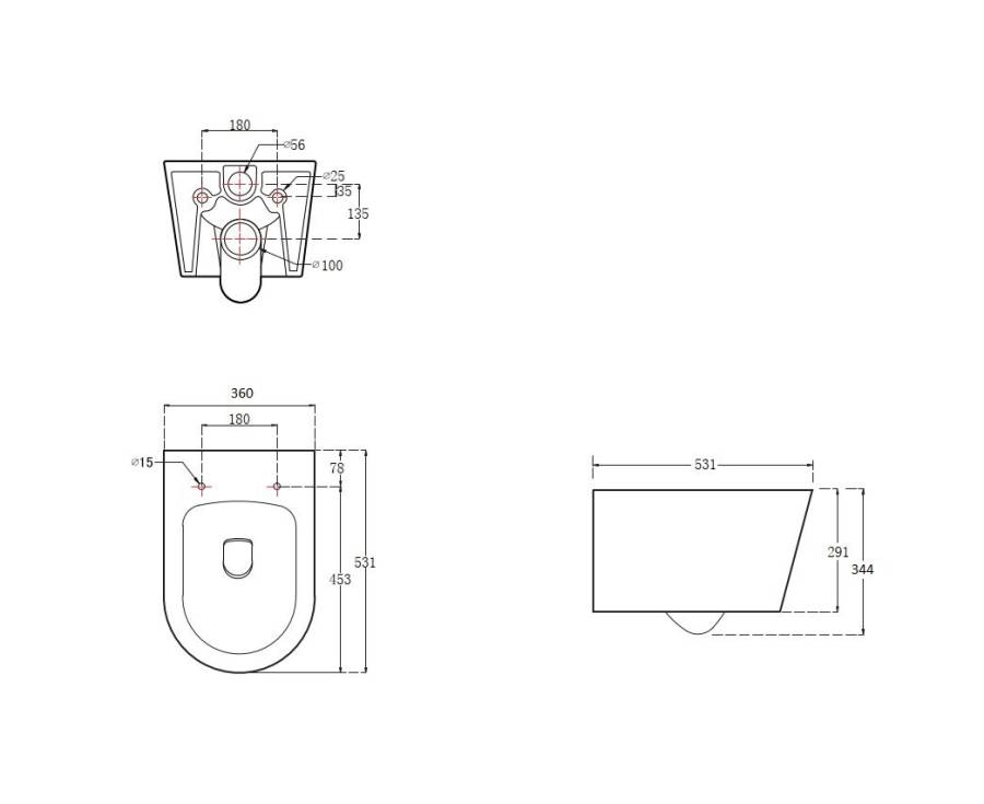 Подвесной унитаз Акватек Оберон AQ1365T-00 Подвесной унитаз Акватек Оберон AQ1365T-00