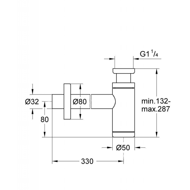 Сифон для раковины GROHE 1 1/4 дюйма из латуни, темный графит, матовый (28912AL0) Сифон для раковины GROHE 1 1/4 дюйма из латуни, темный графит, матовый (28912AL0)