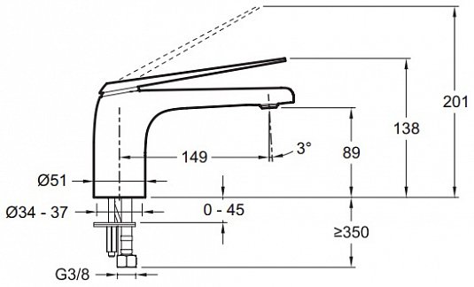 Смеситель Jacob Delafon Avid E97345-BN для раковины, шт Смеситель Jacob Delafon Avid E97345-BN для раковины, шт